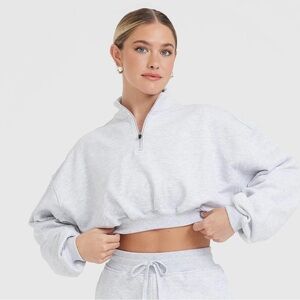 Oner All Day Lightweight Crop 1/4 Zip Sweatshirt